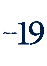 Number 19 White X Dark Navy