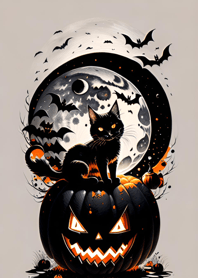 halloween cat B51A4a