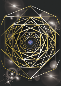 Black White : March iolite & octagon