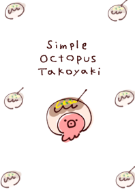 simple octopus Takoyaki White blue