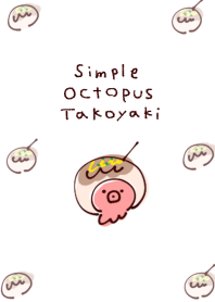 シンプル たこ たこ焼き ホワイト ブルー