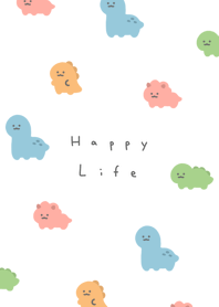 のんびり恐竜。 ホワイト