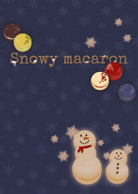 Macaron snowman + indigo [os]