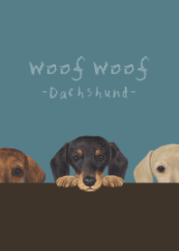Woof Woof - dachshund - CLASSY BLUE