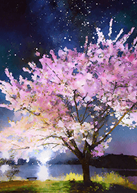 美しい夜桜の着せかえ#2441