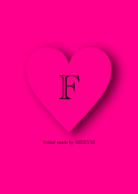 Heart Initial Vivid Pink -F-