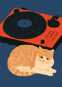 Retro Vinyl Cat Life