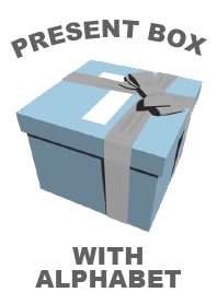PRESENT BOX WITH ALPHABET (T)