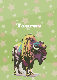 Taurus constellation on moss green