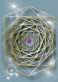 Beige Blue : February Amethyst & Octagon