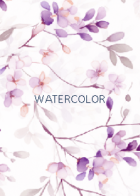 Watercolor-Small purple flower 87