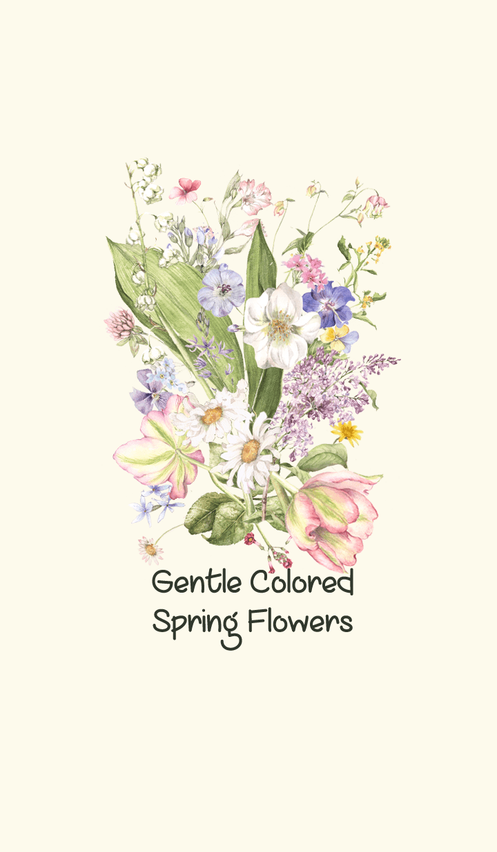 gentle colored spring flowers