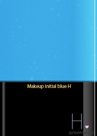 Makeup initial blue H