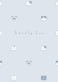 หน้าแมวน่ารัก / pale blue gray.