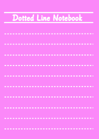 Dotted White Line Notebook-PASTEL PINK