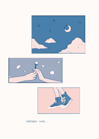 midnight walk beige & blue.