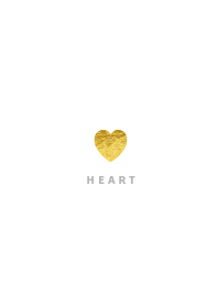 Simple heart / gold & gray