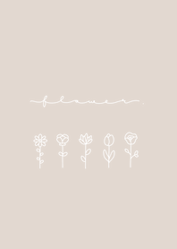 花 * beige