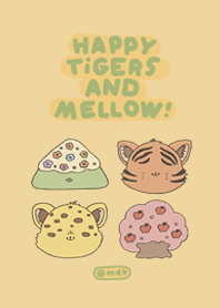 Happy tigers and mellow