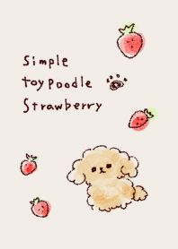 簡單的 玩具貴賓犬 草莓 淺褐色的