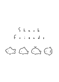 鯊魚和朋友 - white black