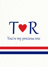 T&R イニシャル -Red & Blue-