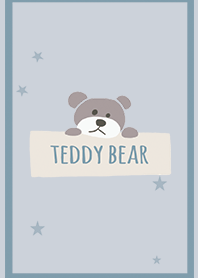 Beige & Blue / Teddy bear