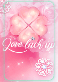 *Love fortune rises* pink heart clover