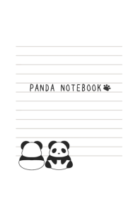 PANDA NOTEBOOK/WHITE