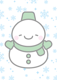 cute green snowman theme