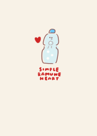 simple Ramune heart beige