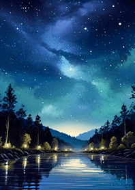 Beautiful starry night view#2749