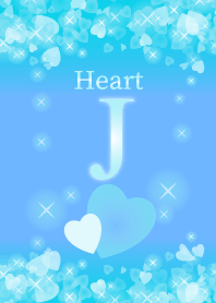 Jイニシャル運気UP!幸せのハート青ブルー