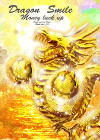 笑うほど金運UP!!✨ゴールド笑龍と太陽#