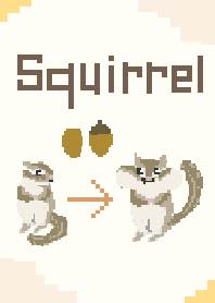 Pixel Art animal _ squirrel-1