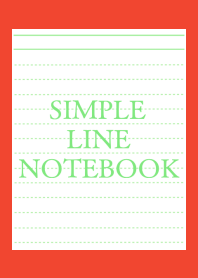 SIMPLE GREEN LINE NOTEBOOKj-RED