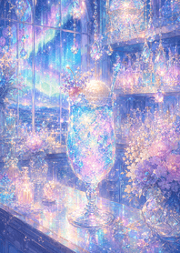 藍色 極光水滴幻想蘇打吧