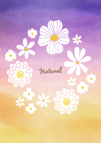 White flower wreath watercolor22 Japan