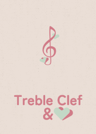Treble Clef&heart mellow peach