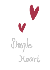 Simple wine red heart g