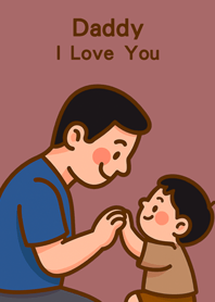 Dear Dad, I love you(pink orange)