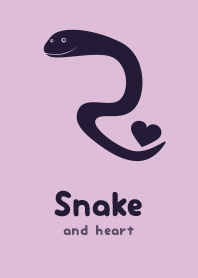Snake & heart Pale lilac