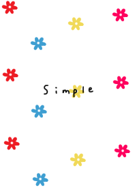 White and colorful floral pattern.