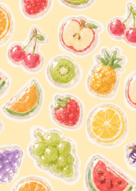 Puffy fruits02 brown & yellow