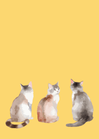 calm cats4 on light yellow