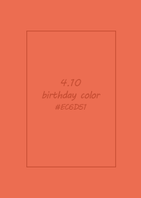 birthday color - April 10