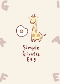 simple giraffe fried egg beige.