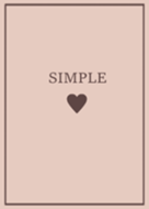 SIMPLE HEART =pinkbeige chocolat=