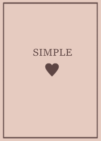 SIMPLE HEART =pinkbeige chocolat=