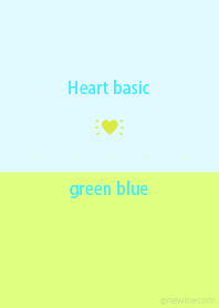 Heart basic green blue light